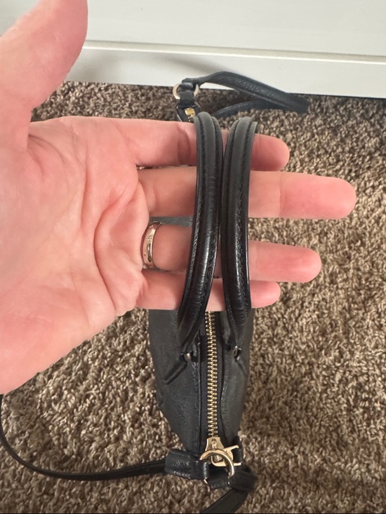 Coach Mini Kelsey Satchel 57563 in Black Pebbled Leather with Gold Hardware - Picture 4 of 13